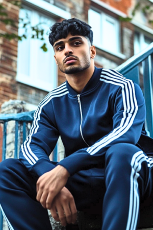 Adidas Classic 3 Stripe Tracksuit - Blue